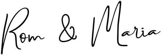 Text in elegant font that reads "Rom & Maria."