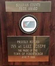 Sullivan County Pride Award presented to Inn at Lake Joseph