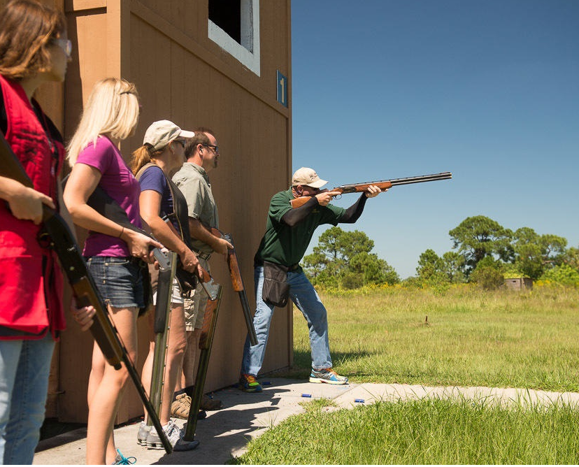 Group clay shooting